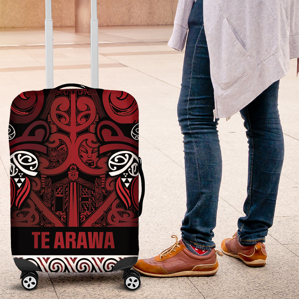 Aotearoa Iwi Te Arawa Luggage Cover Maori Wharenui House Tribal Pattern