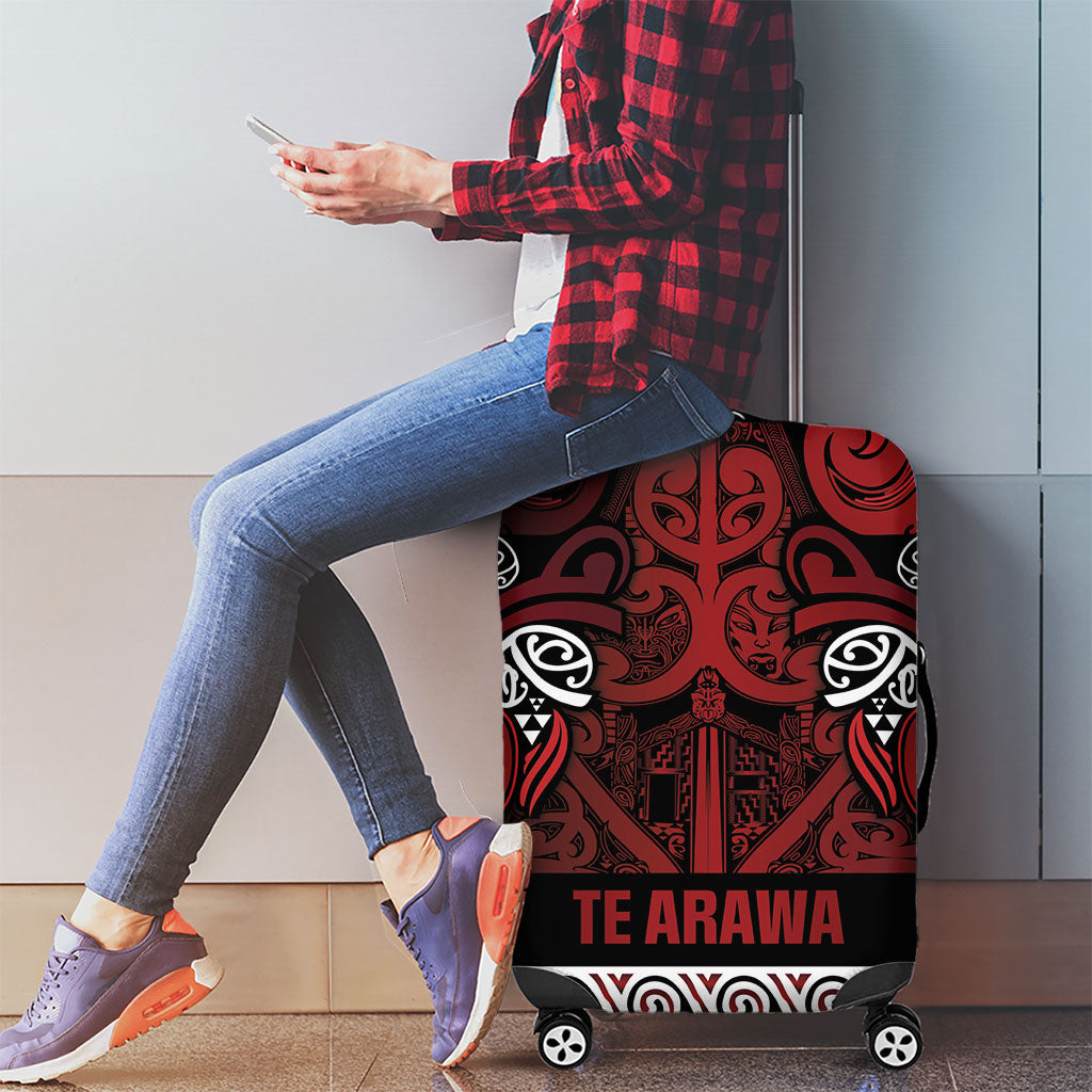 Aotearoa Iwi Te Arawa Luggage Cover Maori Wharenui House Tribal Pattern