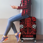 Aotearoa Iwi Te Arawa Luggage Cover Maori Wharenui House Tribal Pattern