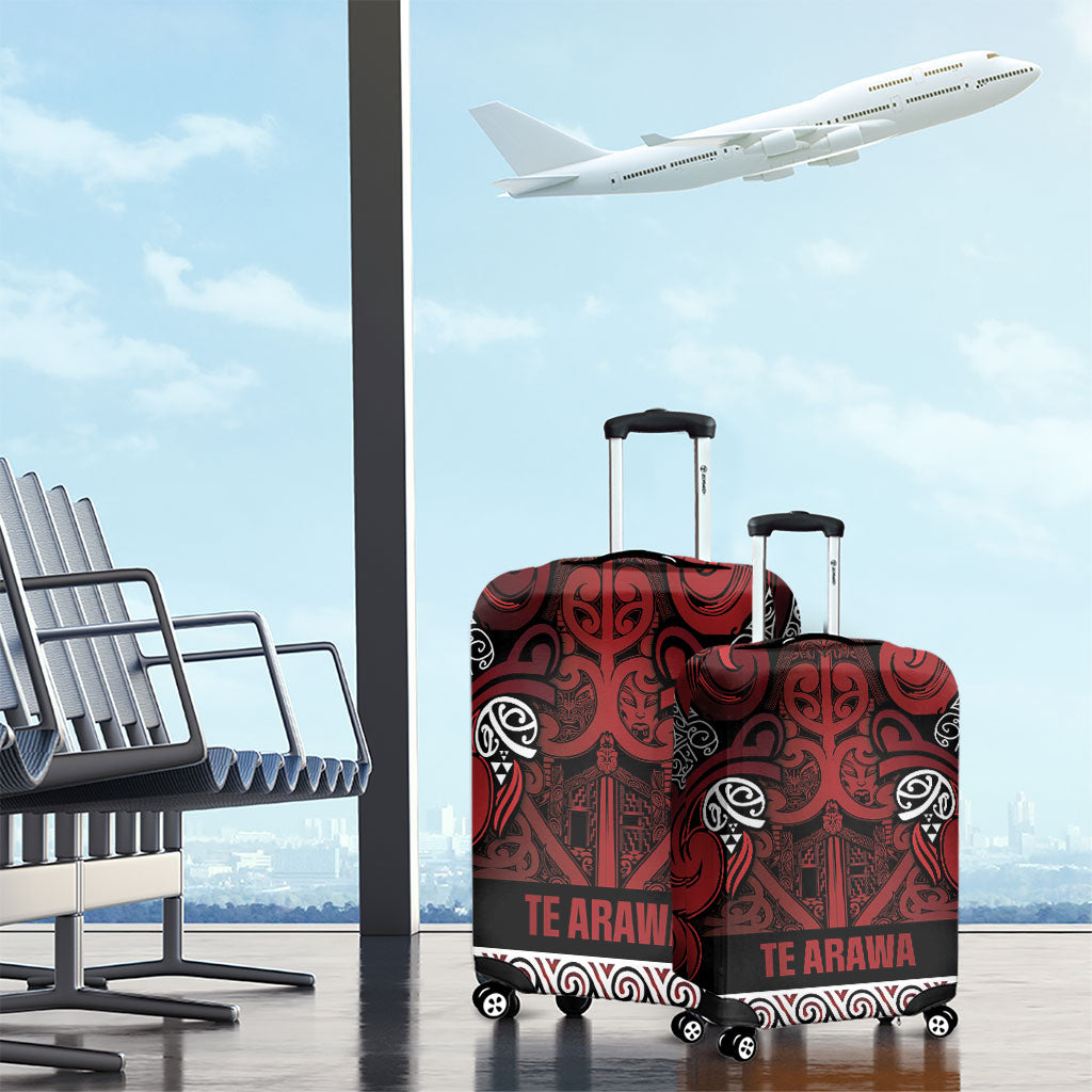 Aotearoa Iwi Te Arawa Luggage Cover Maori Wharenui House Tribal Pattern