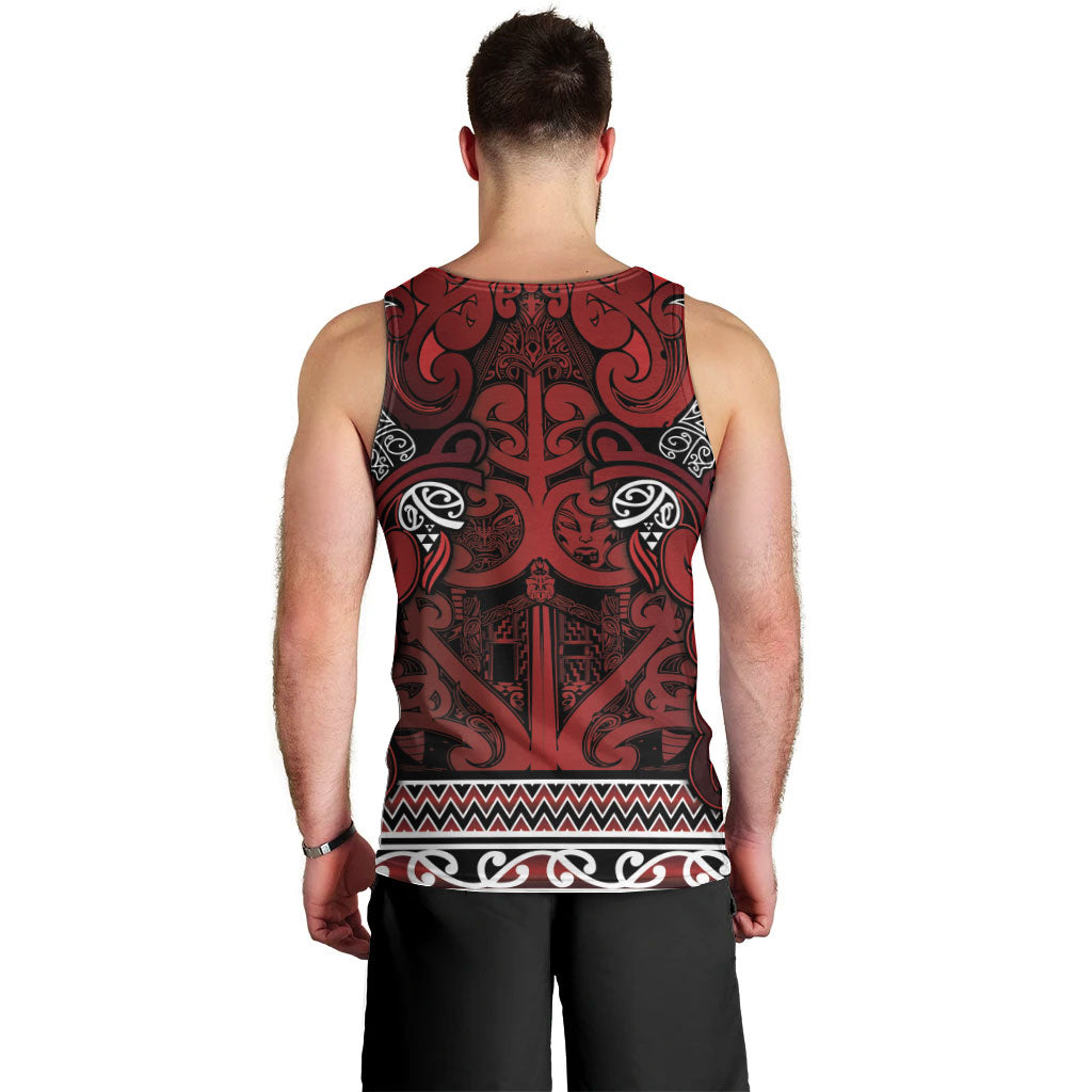 Aotearoa Iwi Te Arawa Men Tank Top Maori Wharenui House Tribal Pattern