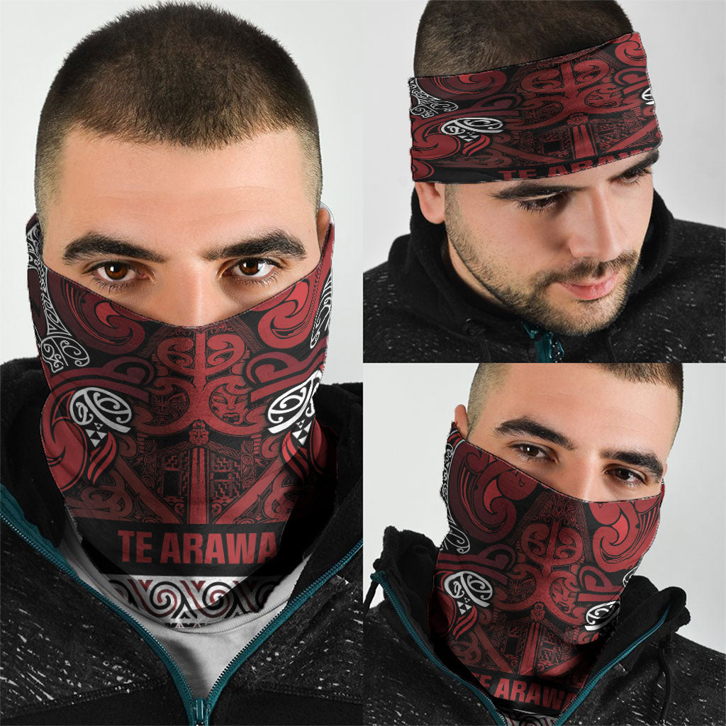 Aotearoa Iwi Te Arawa Neck Gaiter Maori Wharenui House Tribal Pattern