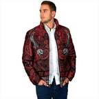 Aotearoa Iwi Te Arawa Padded Jacket Maori Wharenui House Tribal Pattern