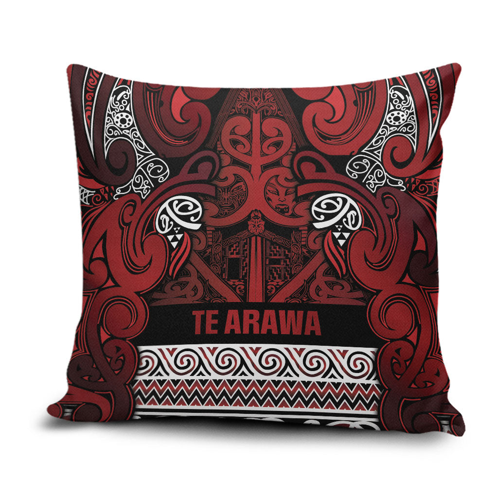 Aotearoa Iwi Te Arawa Pillow Cover Maori Wharenui House Tribal Pattern