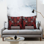 Aotearoa Iwi Te Arawa Pillow Cover Maori Wharenui House Tribal Pattern