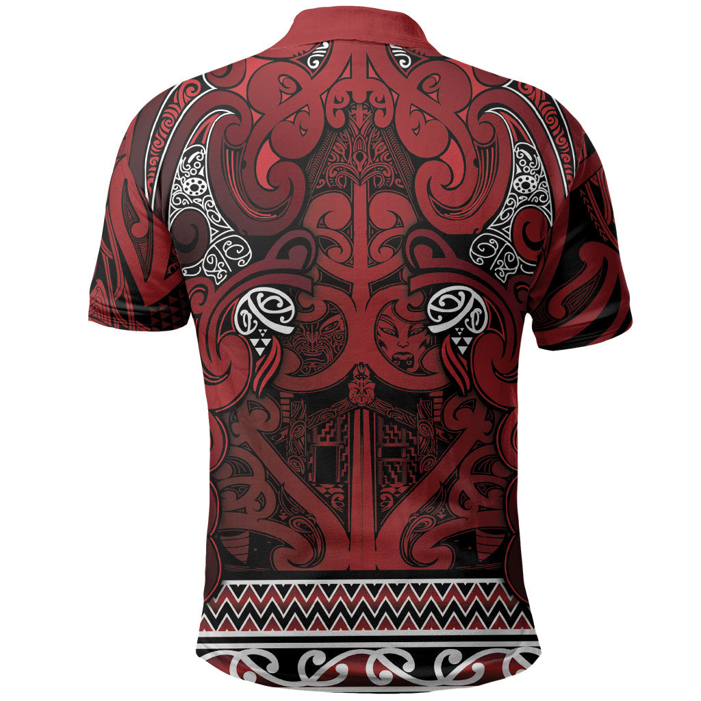 Aotearoa Iwi Te Arawa Polo Shirt Maori Wharenui House Tribal Pattern