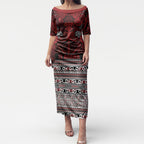 Aotearoa Iwi Te Arawa Puletasi Maori Wharenui House Tribal Pattern
