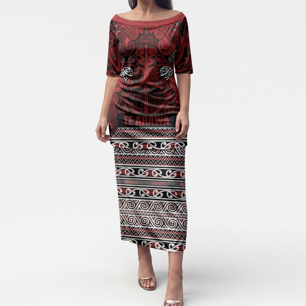 Aotearoa Iwi Te Arawa Puletasi Maori Wharenui House Tribal Pattern