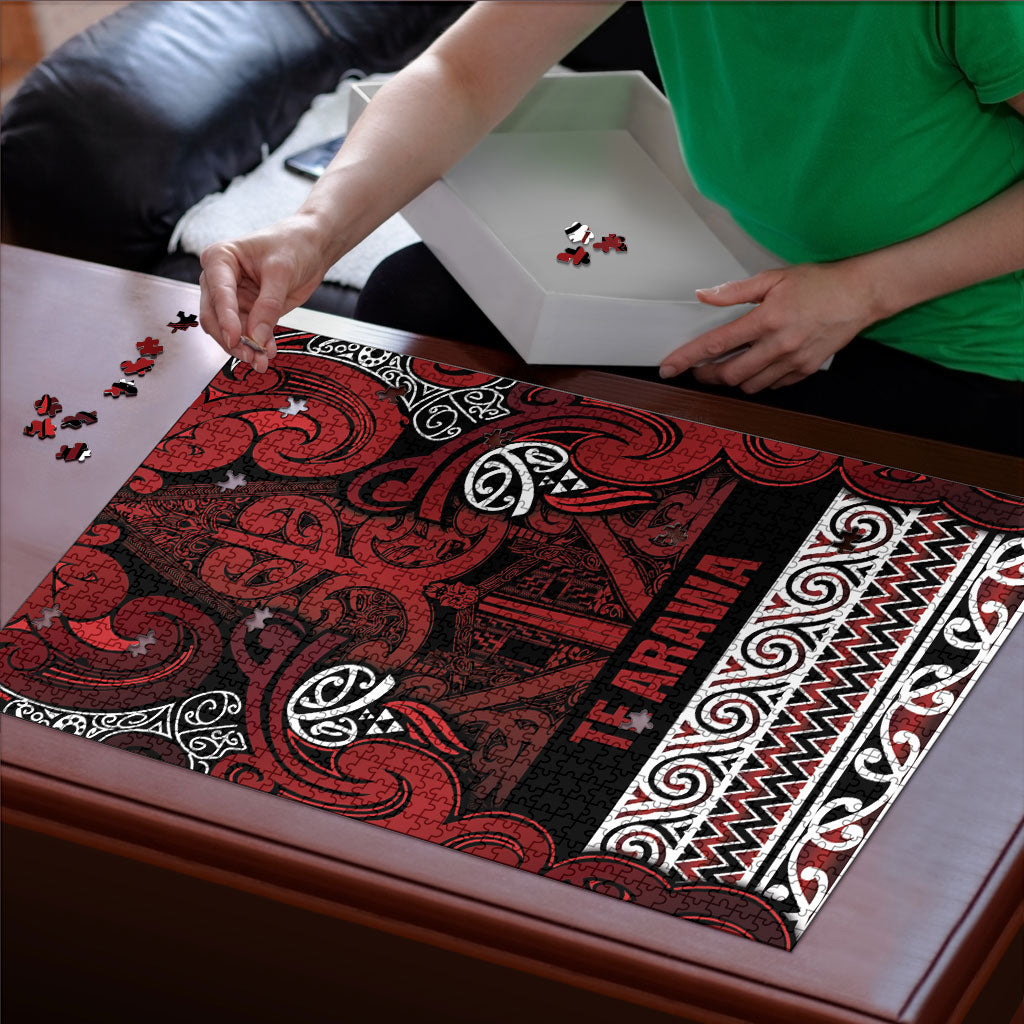 Aotearoa Iwi Te Arawa Puzzle Maori Wharenui House Tribal Pattern