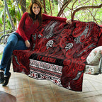 Aotearoa Iwi Te Arawa Quilt Maori Wharenui House Tribal Pattern