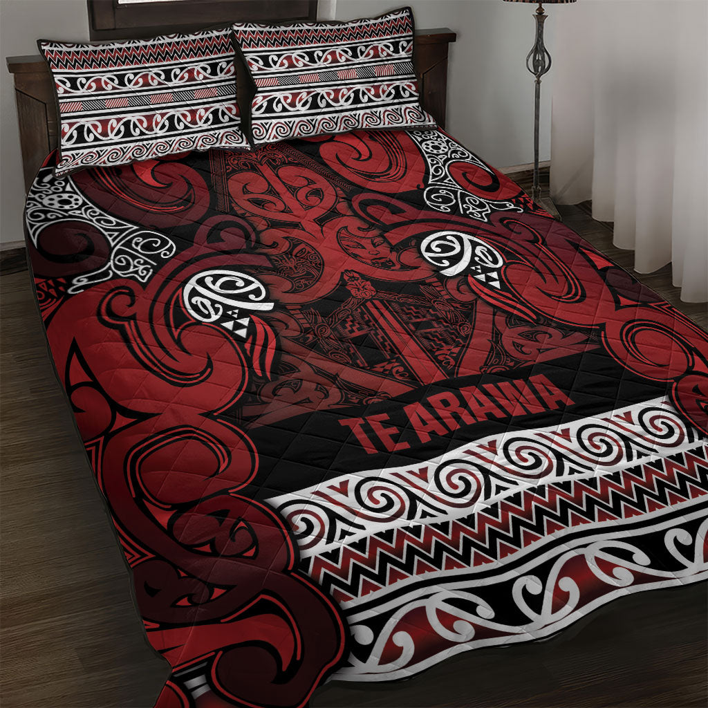 Aotearoa Iwi Te Arawa Quilt Bed Set Maori Wharenui House Tribal Pattern