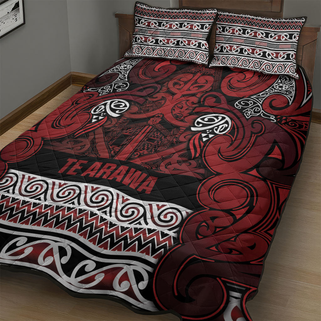Aotearoa Iwi Te Arawa Quilt Bed Set Maori Wharenui House Tribal Pattern