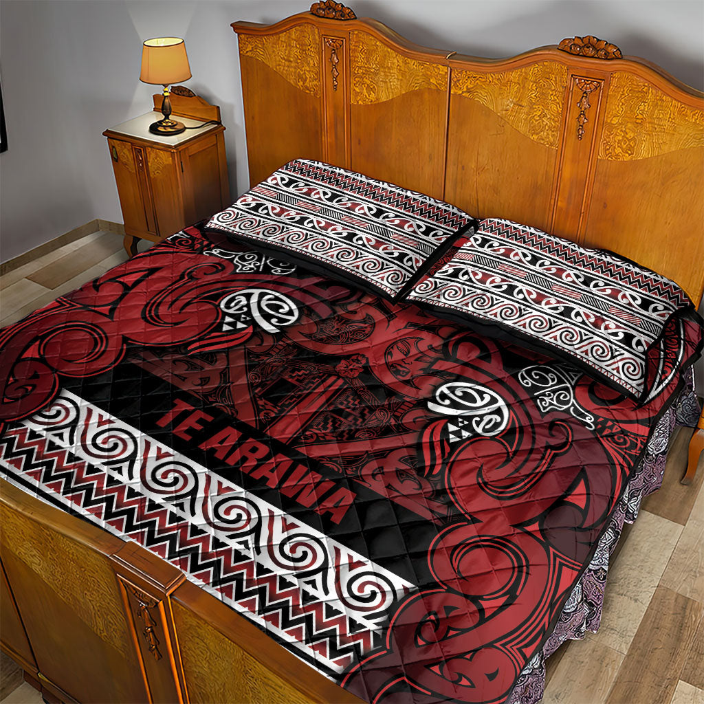 Aotearoa Iwi Te Arawa Quilt Bed Set Maori Wharenui House Tribal Pattern