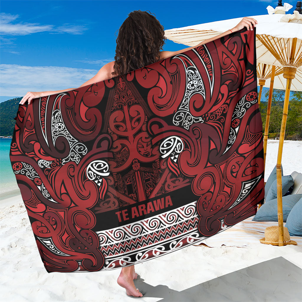 Aotearoa Iwi Te Arawa Sarong Maori Wharenui House Tribal Pattern