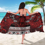 Aotearoa Iwi Te Arawa Sarong Maori Wharenui House Tribal Pattern