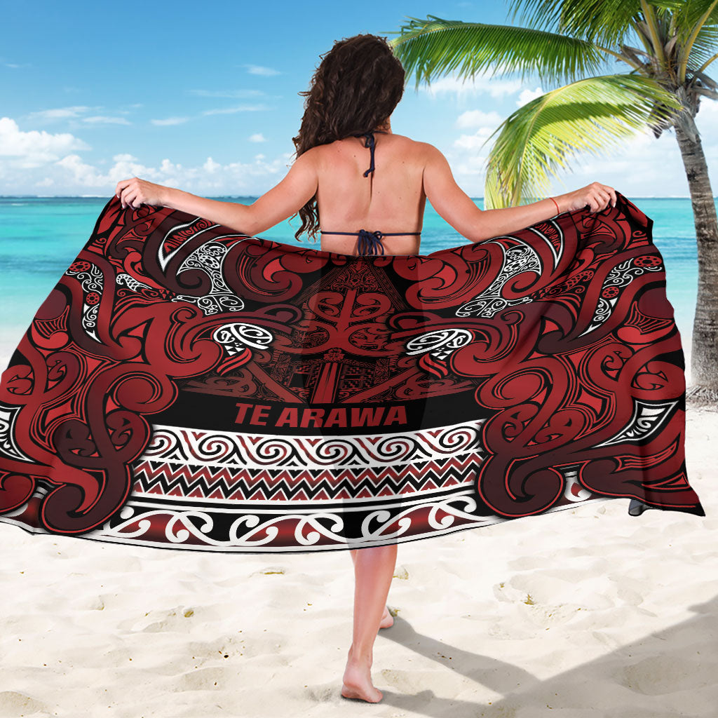 Aotearoa Iwi Te Arawa Sarong Maori Wharenui House Tribal Pattern