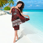 Aotearoa Iwi Te Arawa Sarong Maori Wharenui House Tribal Pattern