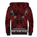 Aotearoa Iwi Te Arawa Sherpa Hoodie Maori Wharenui House Tribal Pattern