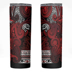 Aotearoa Iwi Te Arawa Skinny Tumbler Maori Wharenui House Tribal Pattern