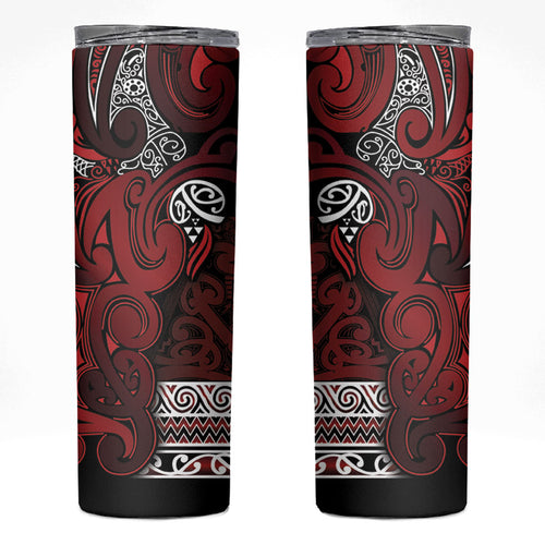 Aotearoa Iwi Te Arawa Skinny Tumbler Maori Wharenui House Tribal Pattern