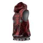 Aotearoa Iwi Te Arawa Sleeveless Hoodie Maori Wharenui House Tribal Pattern