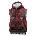 Aotearoa Iwi Te Arawa Sleeveless Zip Hoodie Maori Wharenui House Tribal Pattern