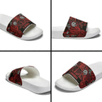 Aotearoa Iwi Te Arawa Slide Sandals Maori Wharenui House Tribal Pattern