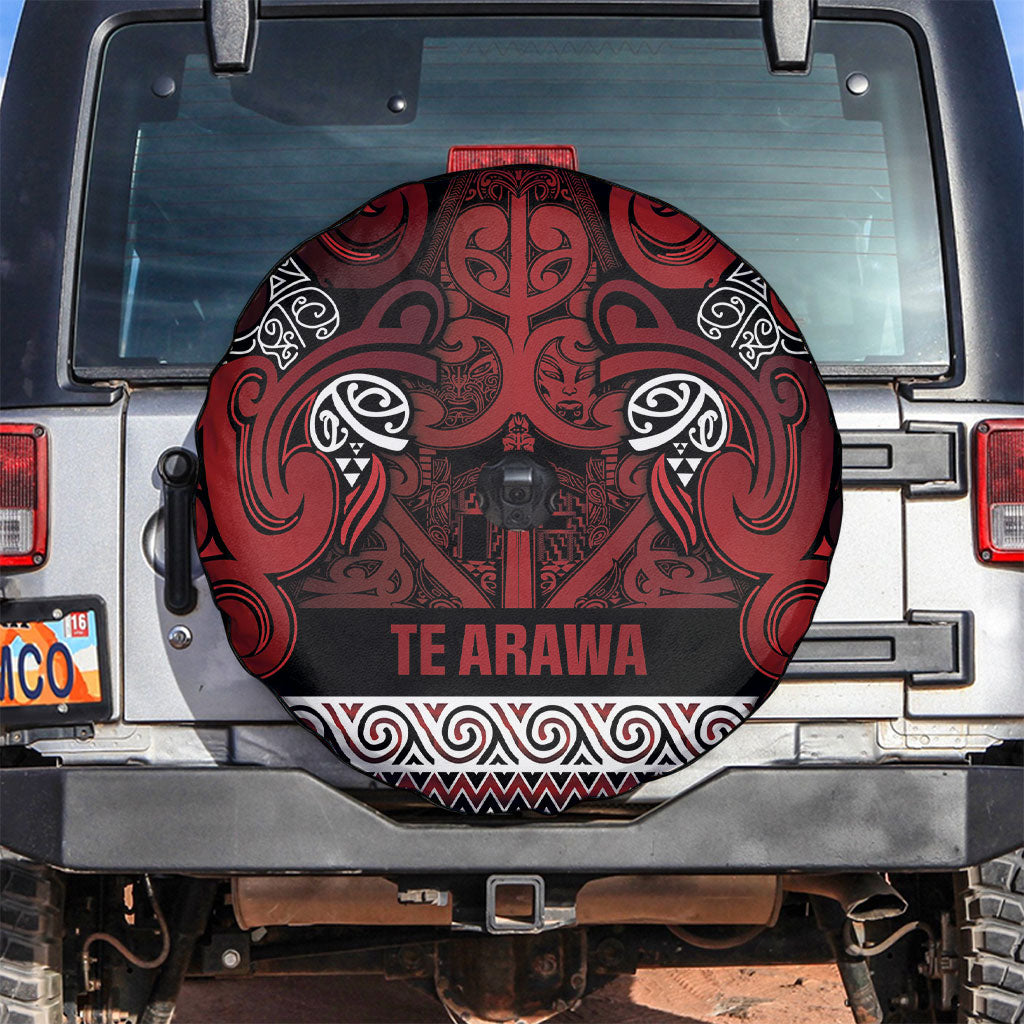Aotearoa Iwi Te Arawa Spare Tire Cover Maori Wharenui House Tribal Pattern