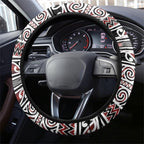 Aotearoa Iwi Te Arawa Steering Wheel Cover Maori Wharenui House Tribal Pattern