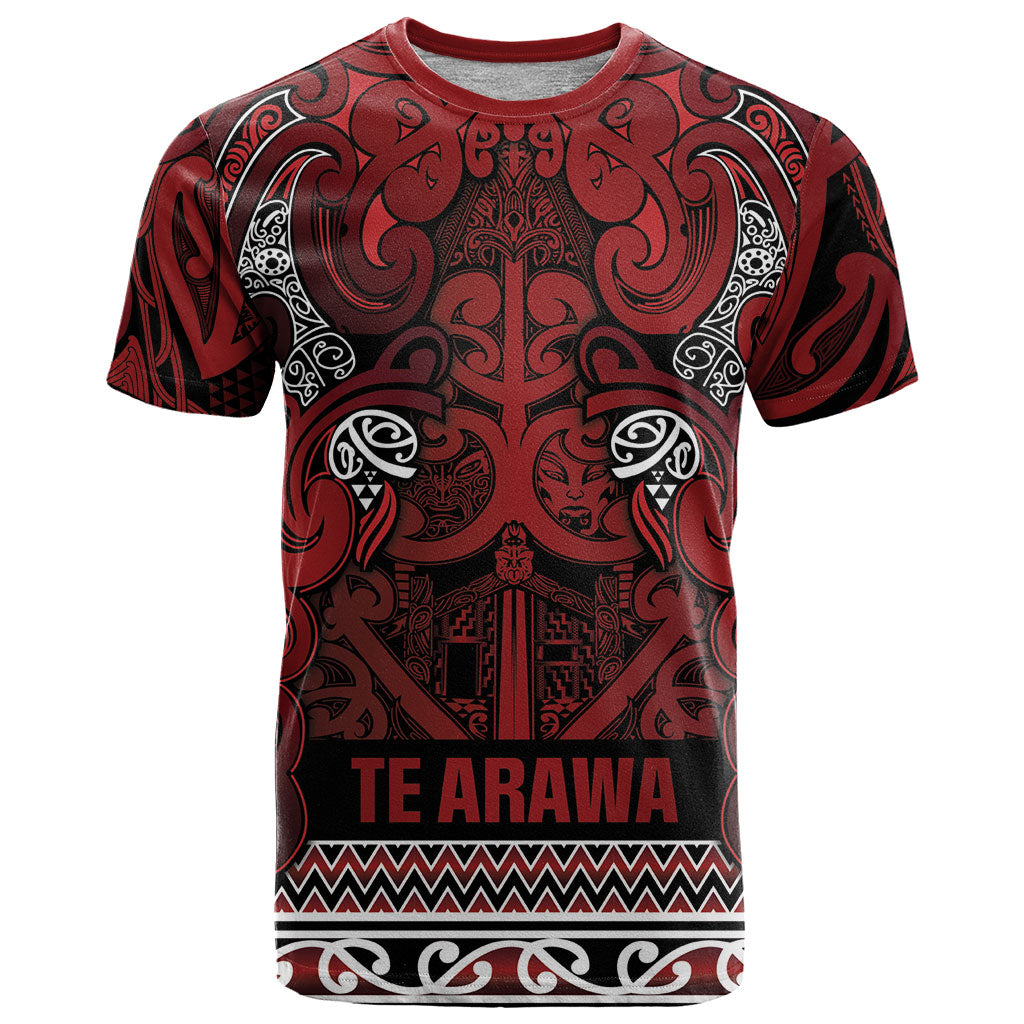 Aotearoa Iwi Te Arawa T Shirt Maori Wharenui House Tribal Pattern