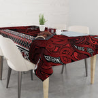Aotearoa Iwi Te Arawa Tablecloth Maori Wharenui House Tribal Pattern