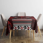 Aotearoa Iwi Te Arawa Tablecloth Maori Wharenui House Tribal Pattern
