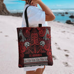 Aotearoa Iwi Te Arawa Tote Bag Maori Wharenui House Tribal Pattern