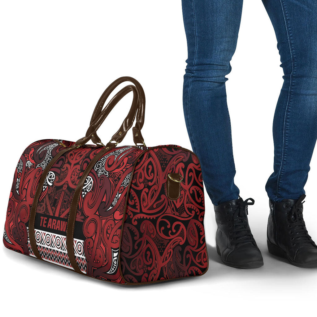 Aotearoa Iwi Te Arawa Travel Bag Maori Wharenui House Tribal Pattern
