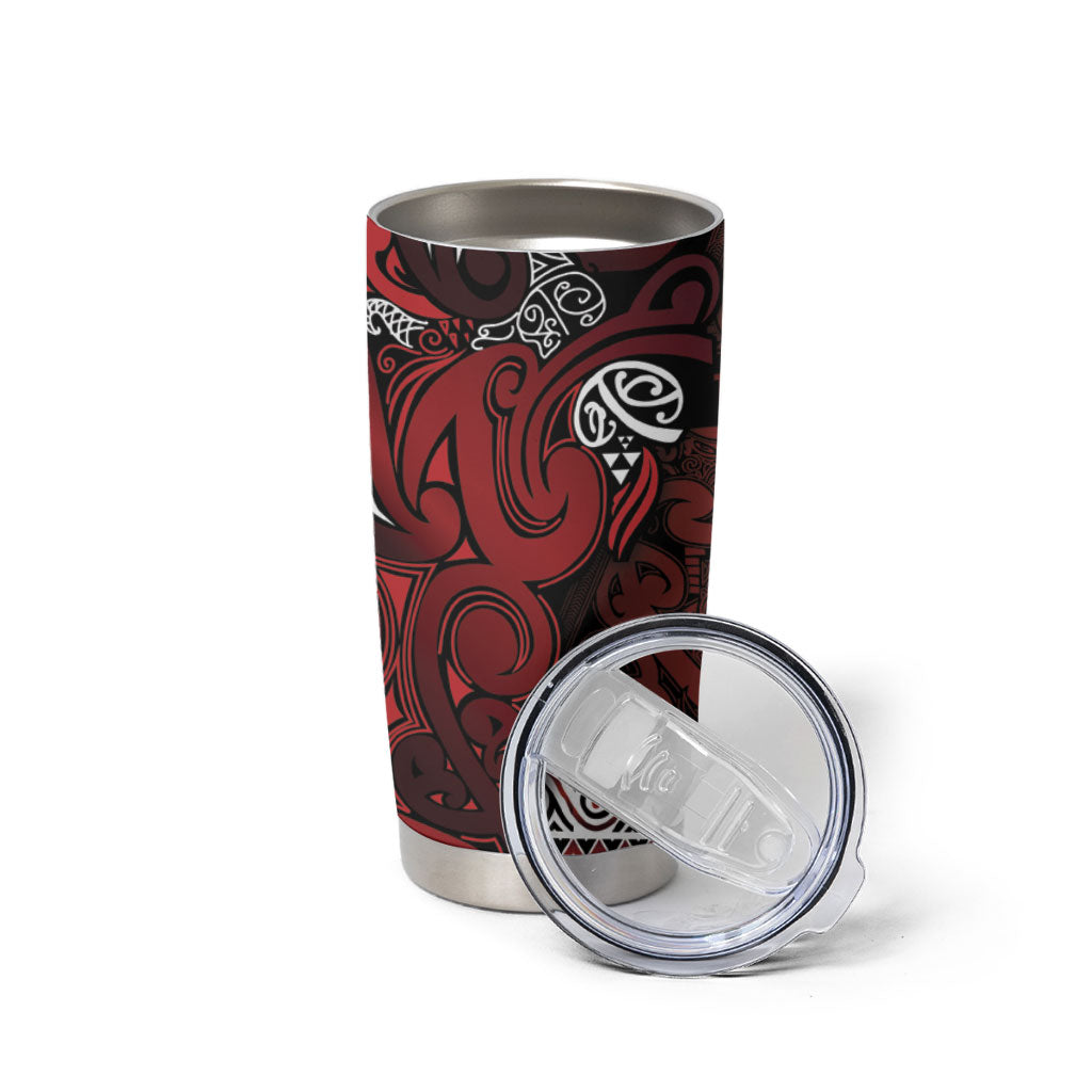 Aotearoa Iwi Te Arawa Tumbler Cup Maori Wharenui House Tribal Pattern
