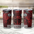 Aotearoa Iwi Te Arawa Tumbler Cup Maori Wharenui House Tribal Pattern