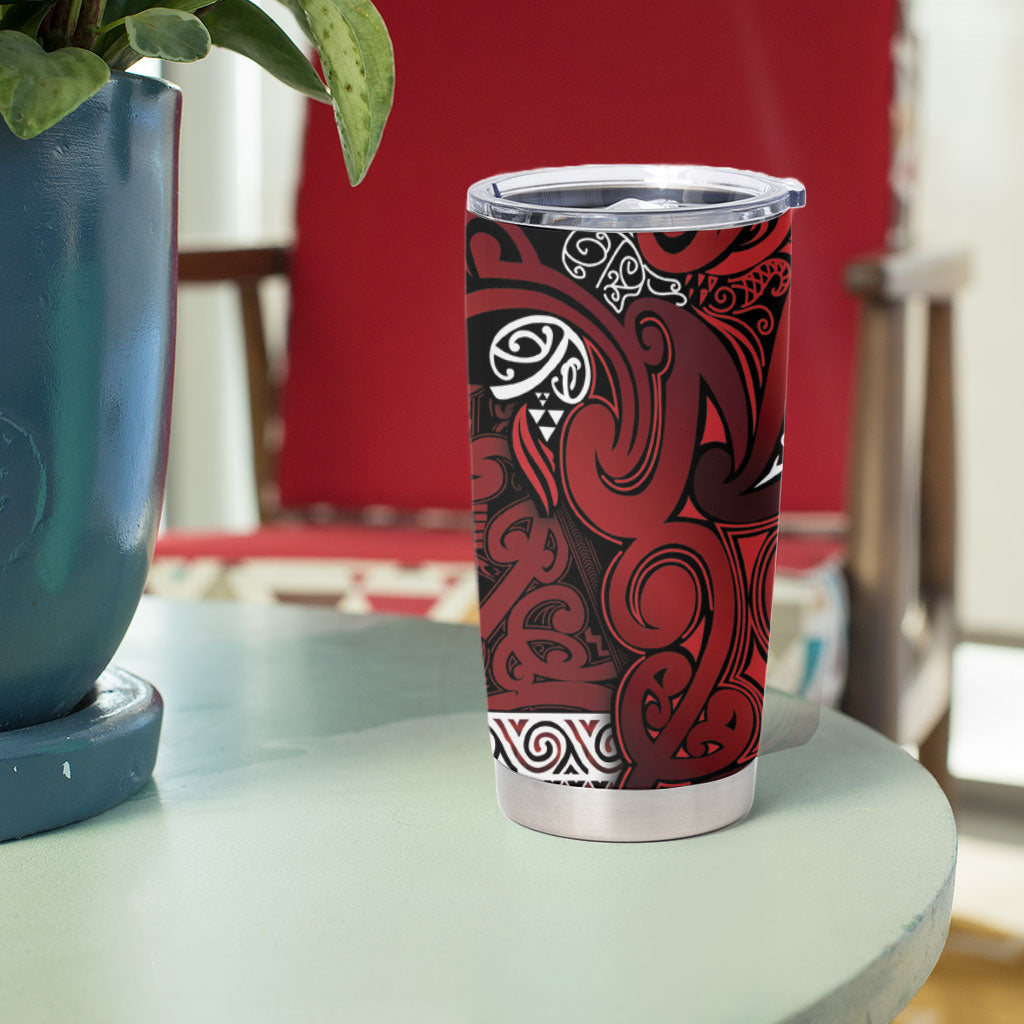Aotearoa Iwi Te Arawa Tumbler Cup Maori Wharenui House Tribal Pattern