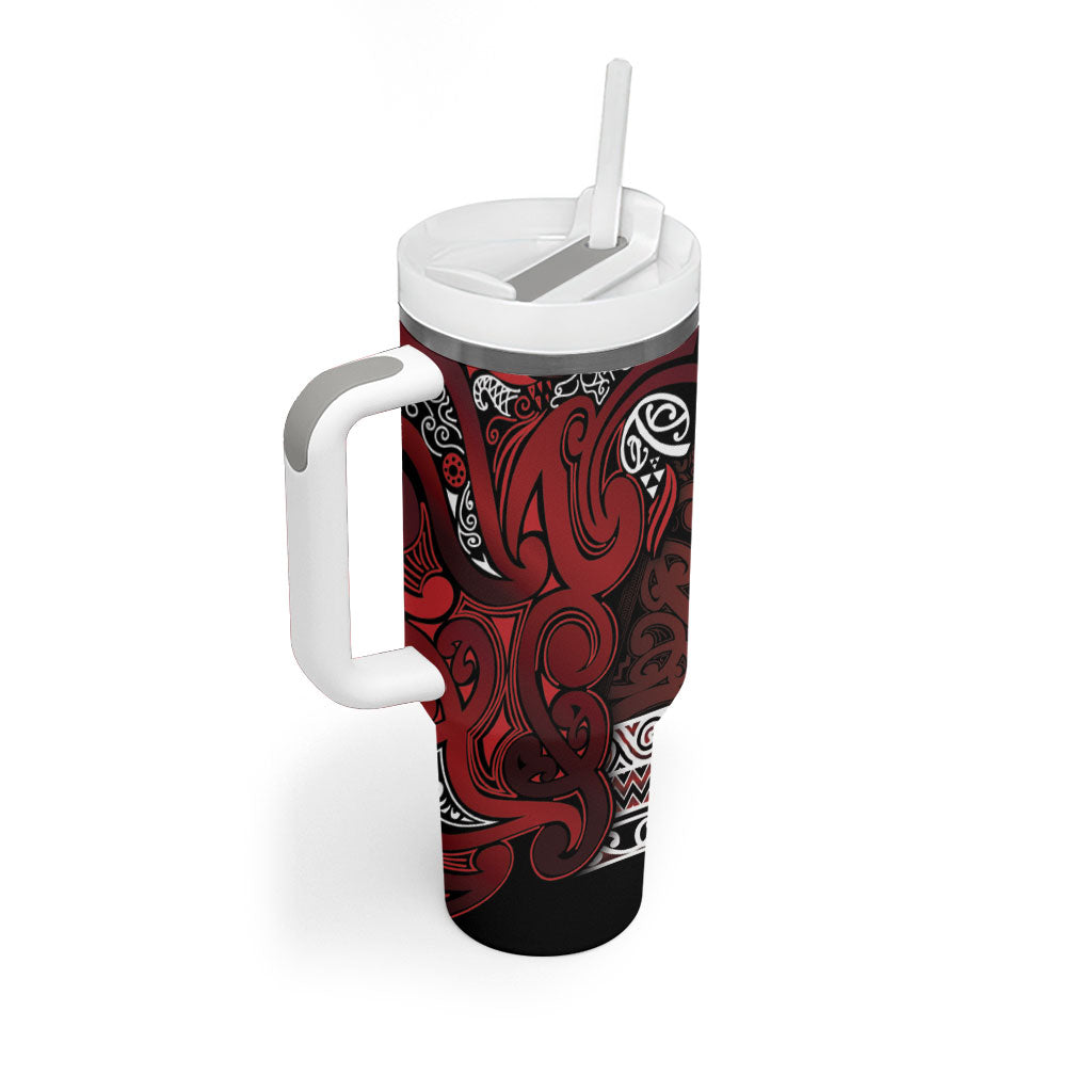 Aotearoa Iwi Te Arawa Tumbler With Handle Maori Wharenui House Tribal Pattern