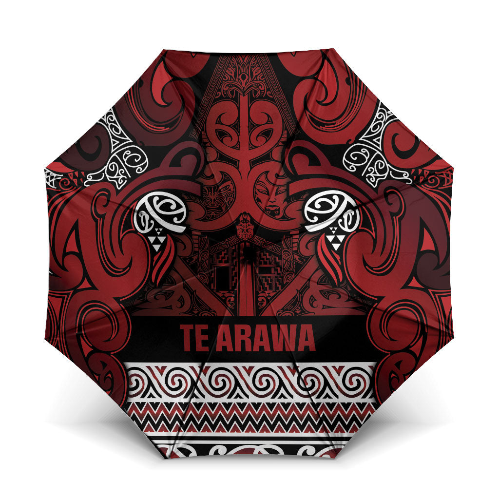 Aotearoa Iwi Te Arawa Umbrella Maori Wharenui House Tribal Pattern