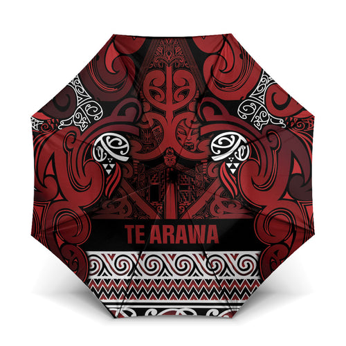 Aotearoa Iwi Te Arawa Umbrella Maori Wharenui House Tribal Pattern