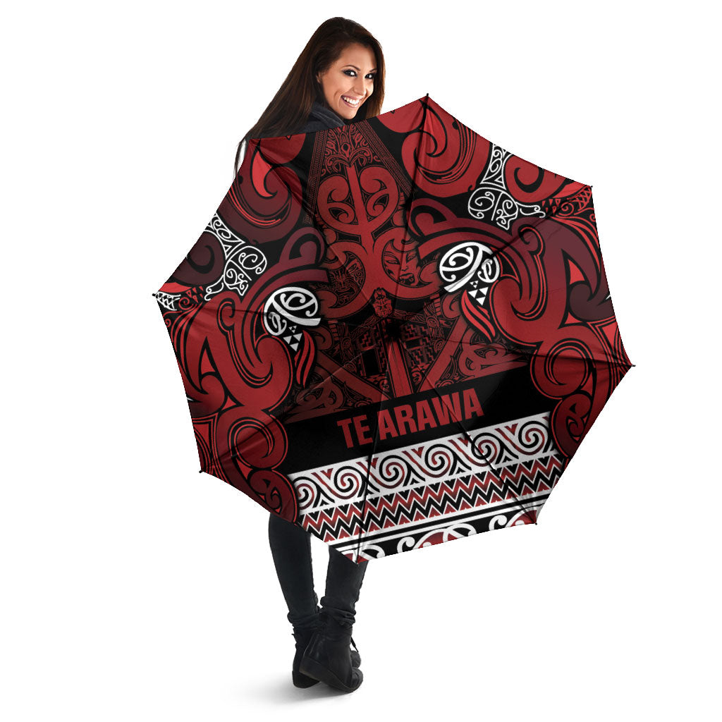 Aotearoa Iwi Te Arawa Umbrella Maori Wharenui House Tribal Pattern