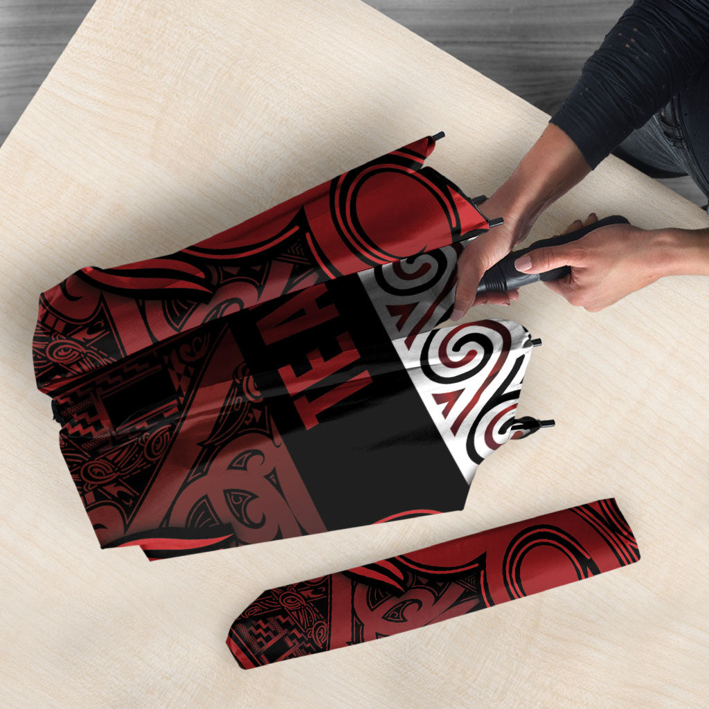 Aotearoa Iwi Te Arawa Umbrella Maori Wharenui House Tribal Pattern