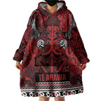 Aotearoa Iwi Te Arawa Wearable Blanket Hoodie Maori Wharenui House Tribal Pattern