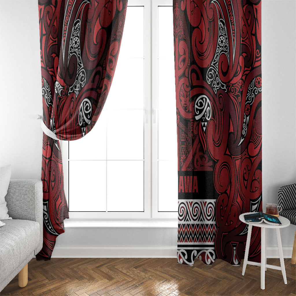 Aotearoa Iwi Te Arawa Window Curtain Maori Wharenui House Tribal Pattern