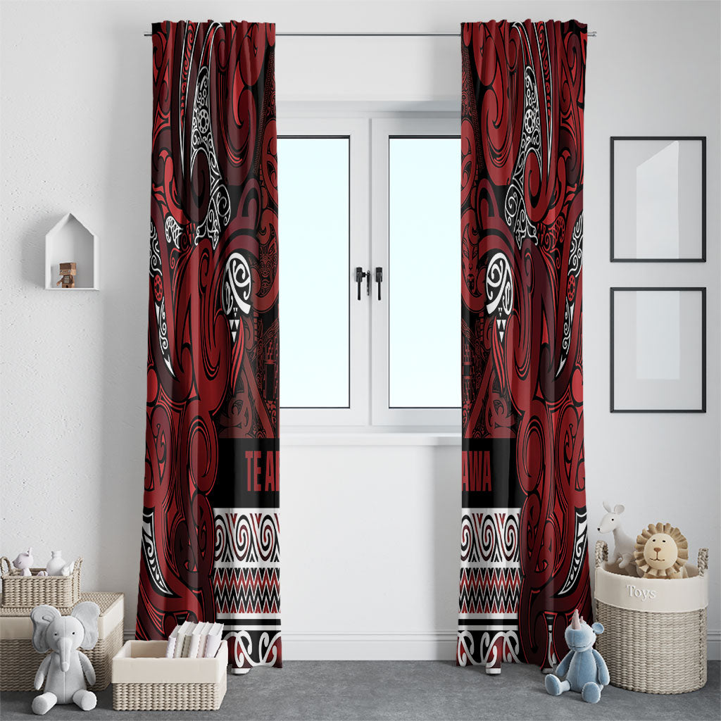 Aotearoa Iwi Te Arawa Window Curtain Maori Wharenui House Tribal Pattern