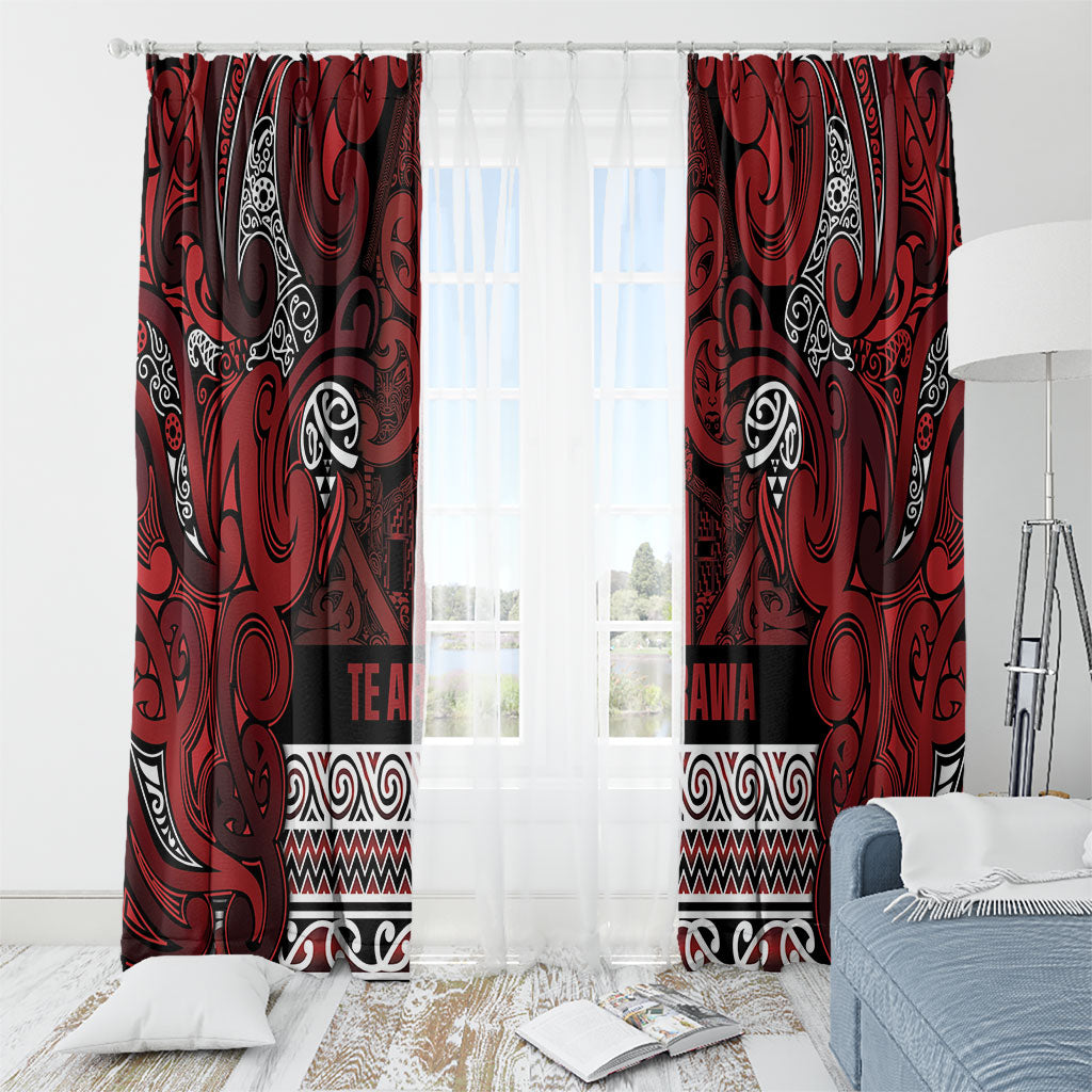Aotearoa Iwi Te Arawa Window Curtain Maori Wharenui House Tribal Pattern