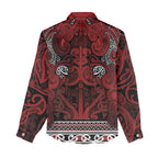 Aotearoa Iwi Te Arawa Women Casual Shirt Maori Wharenui House Tribal Pattern