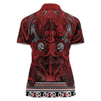 Aotearoa Iwi Te Arawa Women Polo Shirt Maori Wharenui House Tribal Pattern
