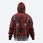 Aotearoa Iwi Te Arawa Zip Hoodie Maori Wharenui House Tribal Pattern