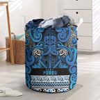 Aotearoa Iwi Ngati Porou Laundry Basket Maori Wharenui House Tribal Pattern